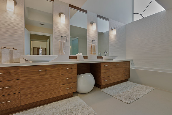 Master Bathroom with Double Vanity Interior Photography | Jupiter, FL