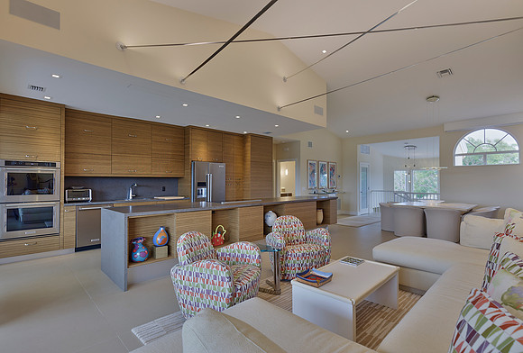 Open-Concept Living Room and Kitchen Interior Photography | Jupiter, FL