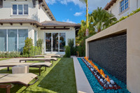 Backyard Fire and Water Feature Wall Photography | Jupiter, FL