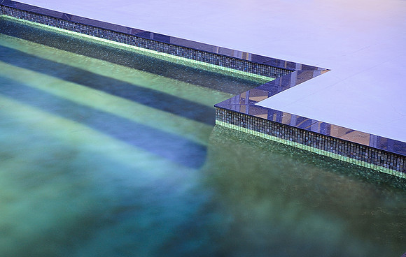 Infinity Edge Pool Detail at Dusk Photography | Jupiter, FL