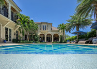 Mediterranean Estate Pool and Rear Exterior Photography | Jupiter, FL
