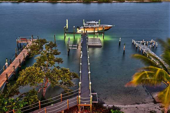Twilight Private Dock and Waterway Photography | Jupiter, FL