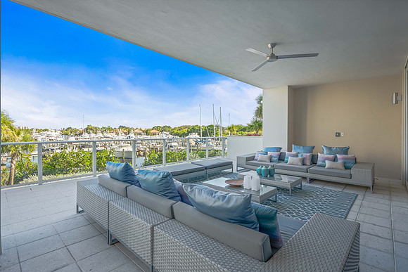Covered Rooftop Lounge with Ocean View Photography | Jupiter, FL