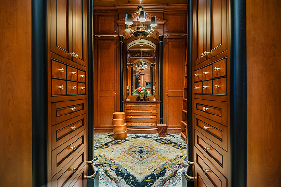 Custom Wood Dressing Room Interior Photography | Jupiter, FL